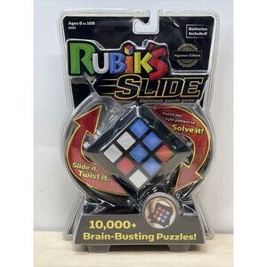 Rubik's Slide Electronic Game 10,000+ Brain Busting Puzzles Rubiks Cube NEW